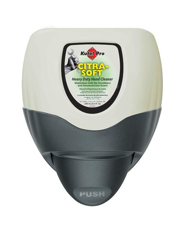 Citra-Soft Heavy Duty Hand Cleaner w/no scrubbers (Waterless), 2000 mL Refill (1) + Dura View Dispenser (1) Kutol Pro 23DV2 Starter Kit