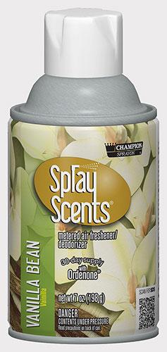 Metered Air Fresheners SprayScents® Vanilla Bean Champion Sprayon 7 oz Can - 5191, Box of 12 