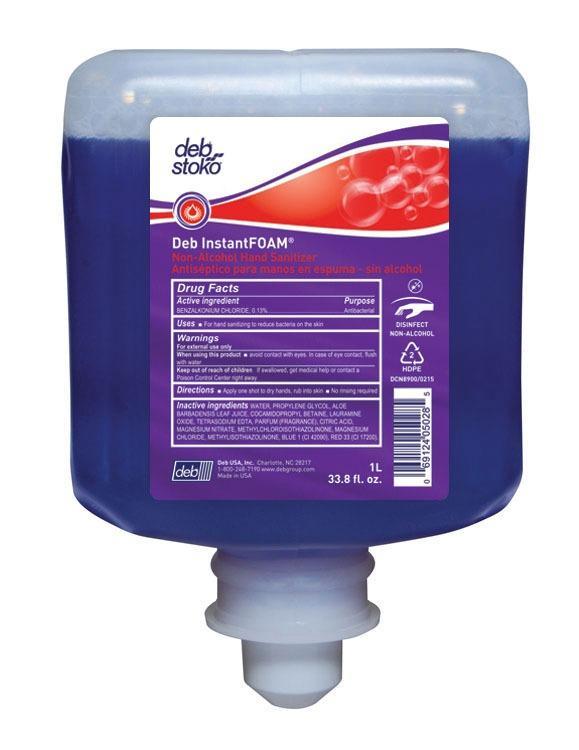 InstantFoam Non-Alcohol Hand Sanitizer 1 Liter Refill - 56827, Pack of 6