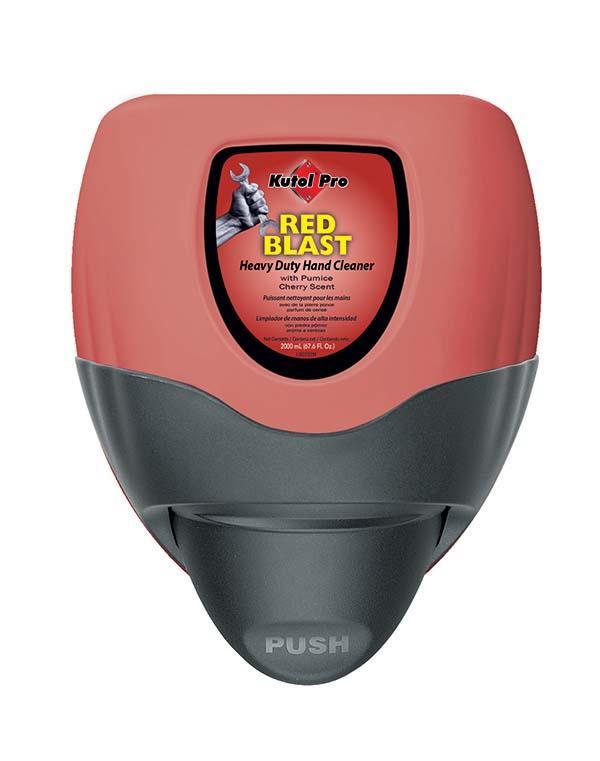 Red Blast Heavy Duty Hand Cleaner with Pumice, 2000 mL Refill (1) + Dura View Dispenser (1) Kutol Pro 77DV2 Starter Kit