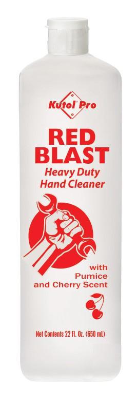Red Blast with Pumice Heavy Duty Hand Cleaner, 22 oz. Squeeze Bottle, Kutol Pro 7784, Pack of 3