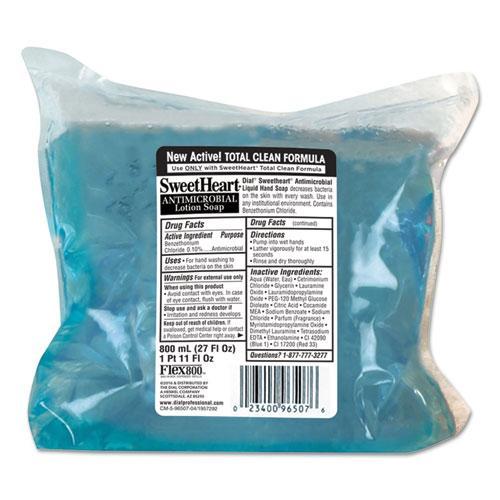 Sweetheart Antibacterial Liquid Hand Soap 800 mL Bag Refill for Manual Dispensers , Pack of 1 - 96507