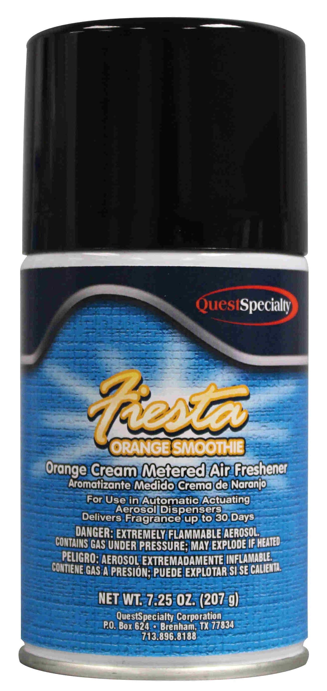 Automatic Air Freshener Spray Refill, Fiesta Orange Smoothie, 7.25 oz Can, QuestSpecialty, Pack of 12