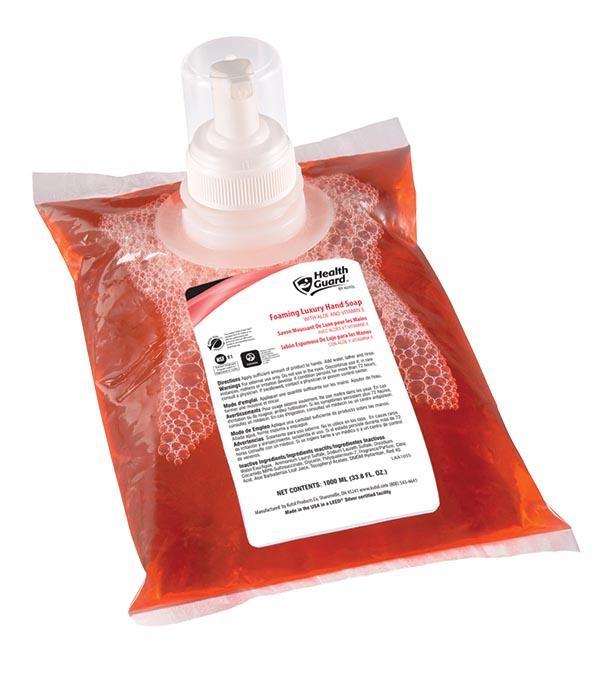 Foaming Luxury Hand Soap, 1000 mL Refill, Health Guard 69041, Pack of 6