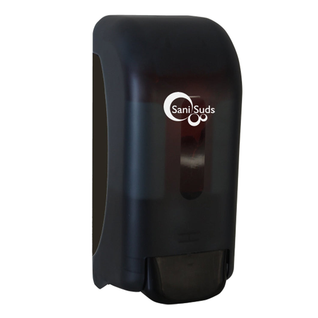  Manual Sani Suds Soap and Sanitizer Dispenser Black Translucent Palmer Fixture SF0407-02 