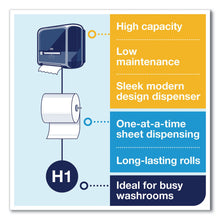 Load image into Gallery viewer, Tork Matic® 5510282 Hand Towel Roll Dispenser, Elevation, Manual, H1, Black
