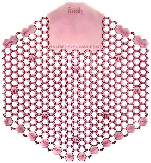 Wave 3D Urinal Screen Spiced Apple by Fresh Products, Box of 10