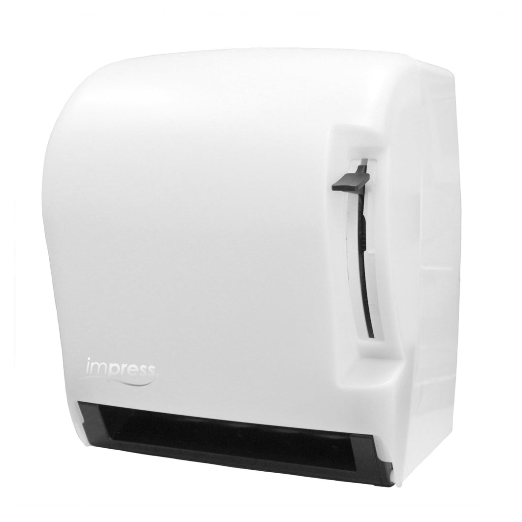 Paper Towel Dispenser with lever, White Translucent, ImPress - Palmer Fixture TD0220