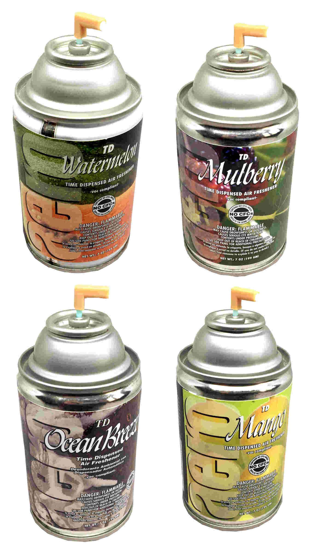 Automatic Spray Air Freshener Refills, Assorted Pack 2,  4 Fragrances, 7oz can