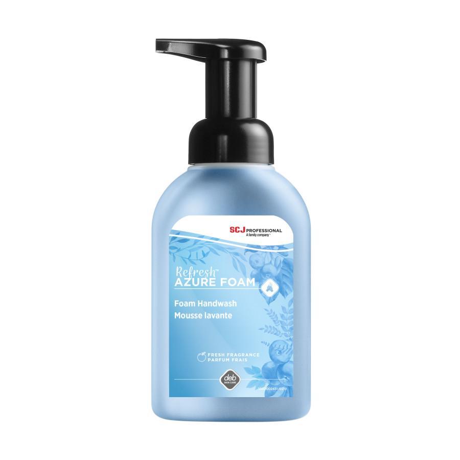 Refresh Azure Foam Handwash 10 oz Pump Bottle, SC Johnson Professional AZU10FL, Pack of 16