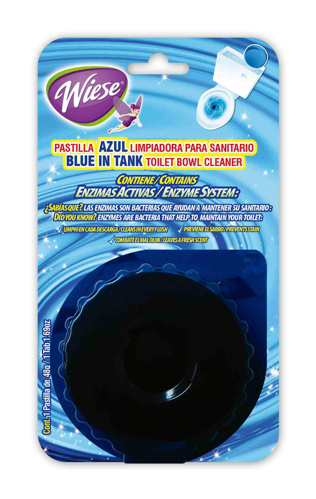 Toilet Bowl Cleaner Tablet, In Tank Blue, 1.69oz Blister, Box of 12 