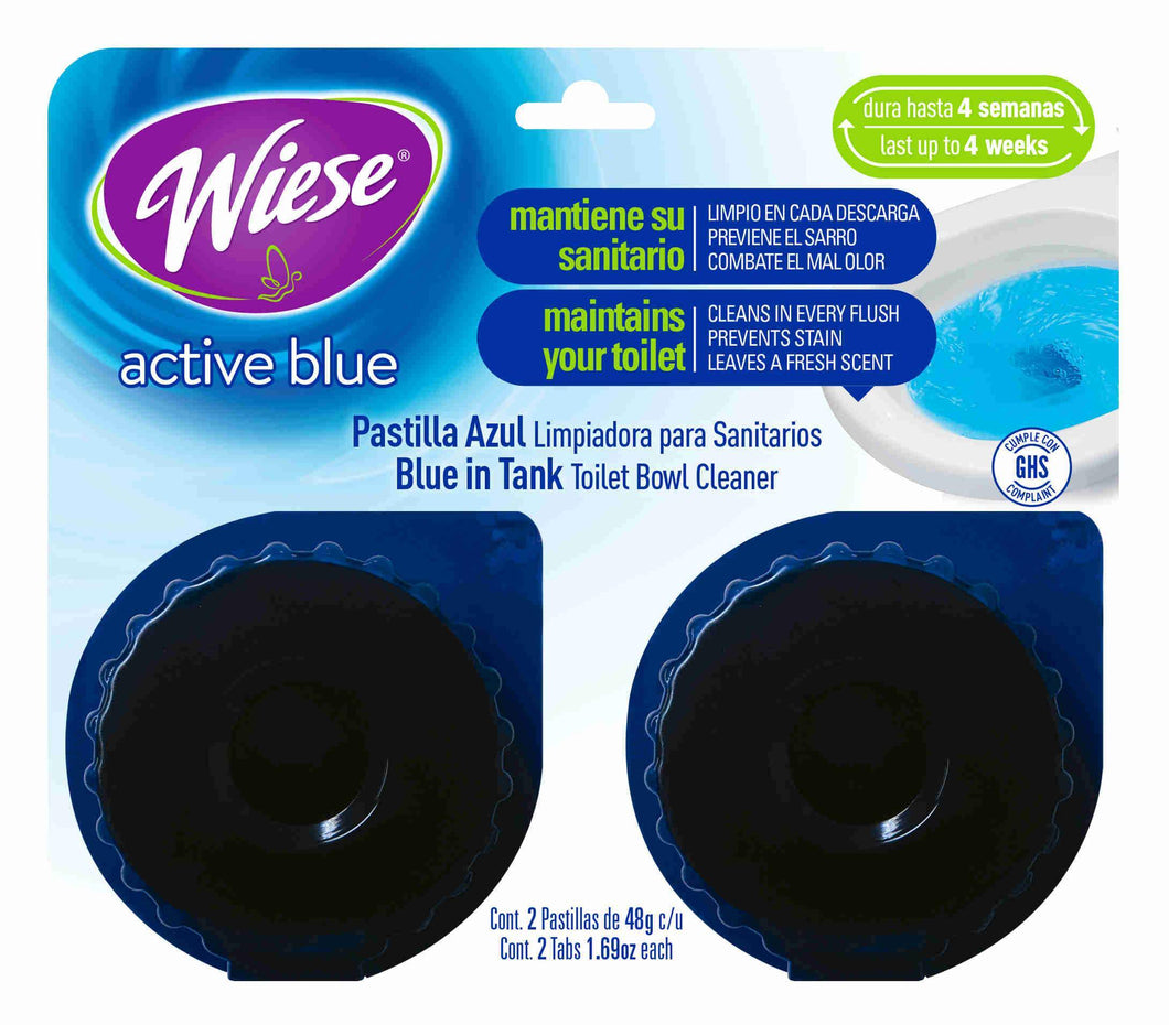Toilet Bowl Cleaner Tablet, In Tank Blue, 1.69oz Blister, Box of 12 