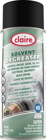 Industrial Solvent Degreaser - Non Flammable, 16 oz can, Claire, Pack of 12 - 063
