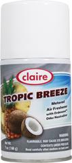 Automatic Air Freshener Spray Refill, Tropical Breeze, 7 oz. Can, Claire, Pack of 12 - 105