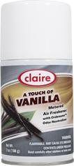 Automatic Air Freshener Spray Refill, Vanilla, 7 oz. Can, Claire, Pack of 12 - 108