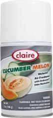 Automatic Air Freshener Spray Refill, Cucumber Melon, 7 oz. Can, Claire, Pack of 12 - 109
