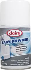 Automatic Air Freshener Spray Refill, Baby Powder, 7 oz. Can, Claire, Pack of 12 - 119