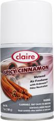 Automatic Air Freshener Spray Refill, Spicy Cinnamon, 7 oz. Can, Claire, Pack of 12 - 122