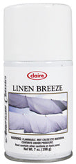 Automatic Air Freshener Spray Refill, Linen Breeze, 7 oz. Can, Claire, Pack of 12 - 143
