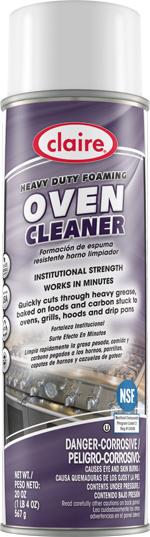 Heavy Duty Foaming Oven Cleaner, 20 oz, Kosher NSF, Claire, Pack of 6 - 8246