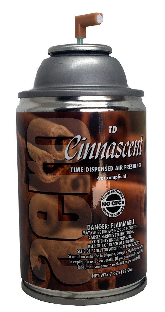 Metered Air Freshener, Cinnascent, 7 oz Can, Box of 12