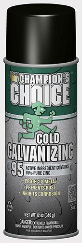 Cold Galvanizing 95 Spray, Stops Metal Corrosion Immediately, Champion's Choice - T3408, Pack of 3