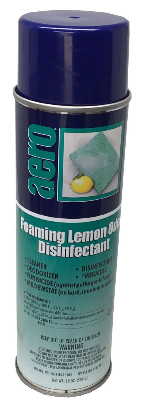  Foaming Disinfectant Cleaner, Lemon Odor, 19oz Can, Box of 12 