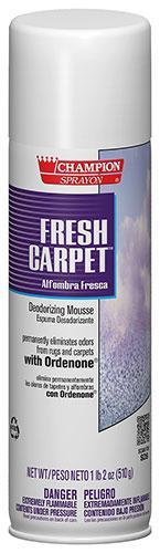 Carpet & Upholstery Deodorizing Foam, Fresh Carpet, 18oz Can, Champion - 5147, Pack of 12