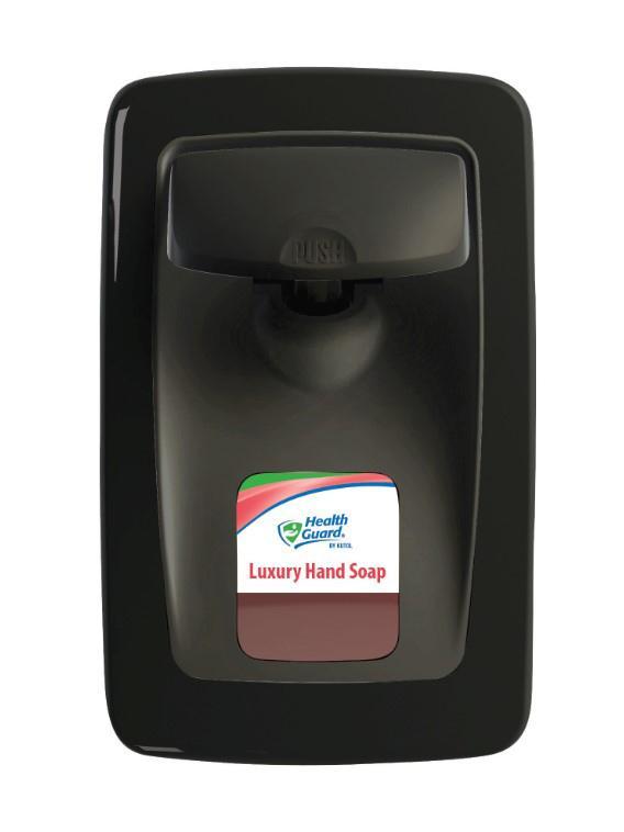 Designer Series, Wall Mounted Manual Dispenser for Health Guard Refills, Black w Black Trim, Kutol SS001BK31