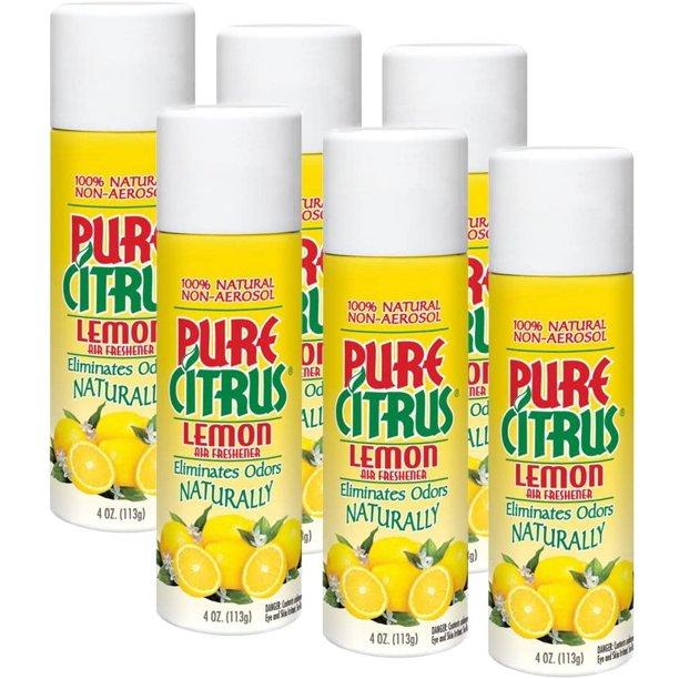 Pure Citrus® NA230-6 - Air Freshener Spray, Lemon, 4 oz. Can, Box of 6
