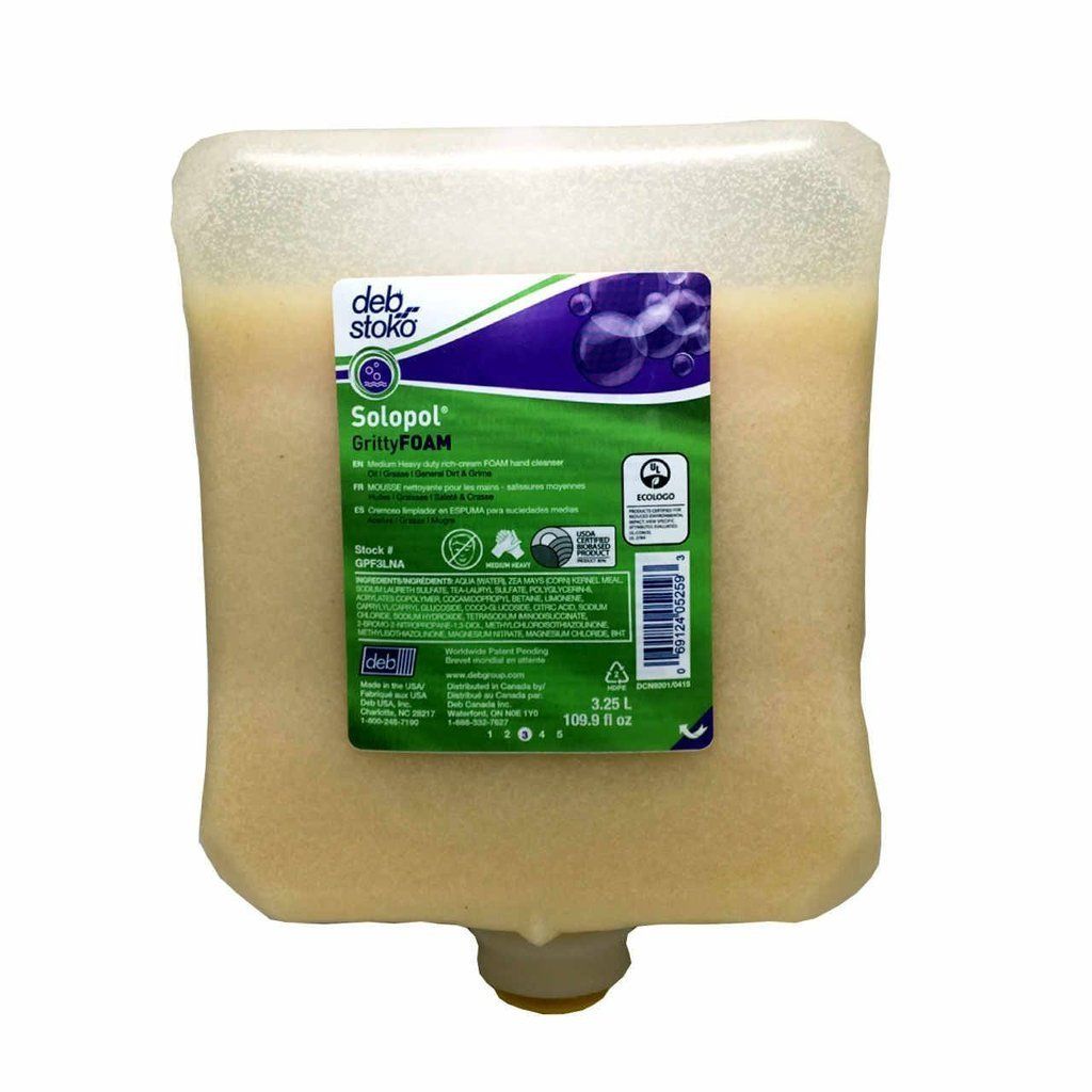 Solopol GFX Heavy Duty Hand Cleansing [GrittyFoam] 3.25 Liter Refill - GPF3LNA, Pack of 2