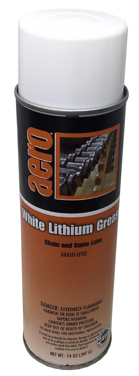  White Lithium Grease, Chain and Cable Lube, 14oz Can, Box of 3 